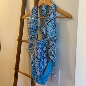 Snake Skin Print One Piece